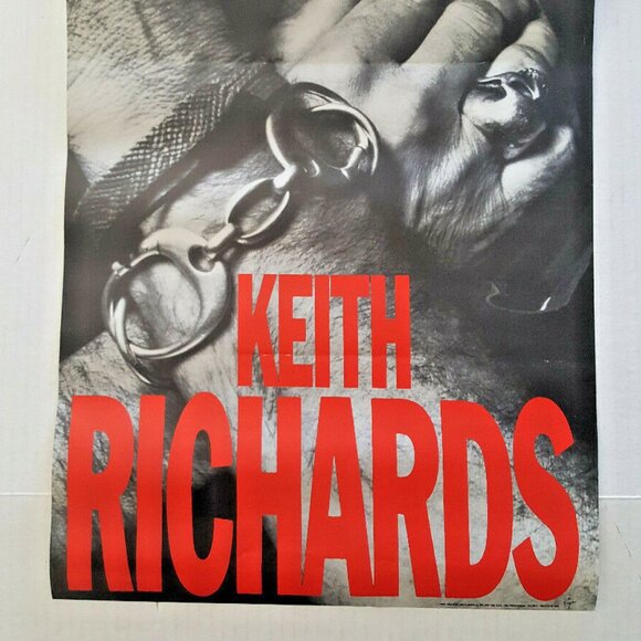 KEITH RICHARDS Talk Is Cheap PROMO POSTER *Rare* 1988 Virgin 22" x 14" ROLLING S - Picture 1 of 4